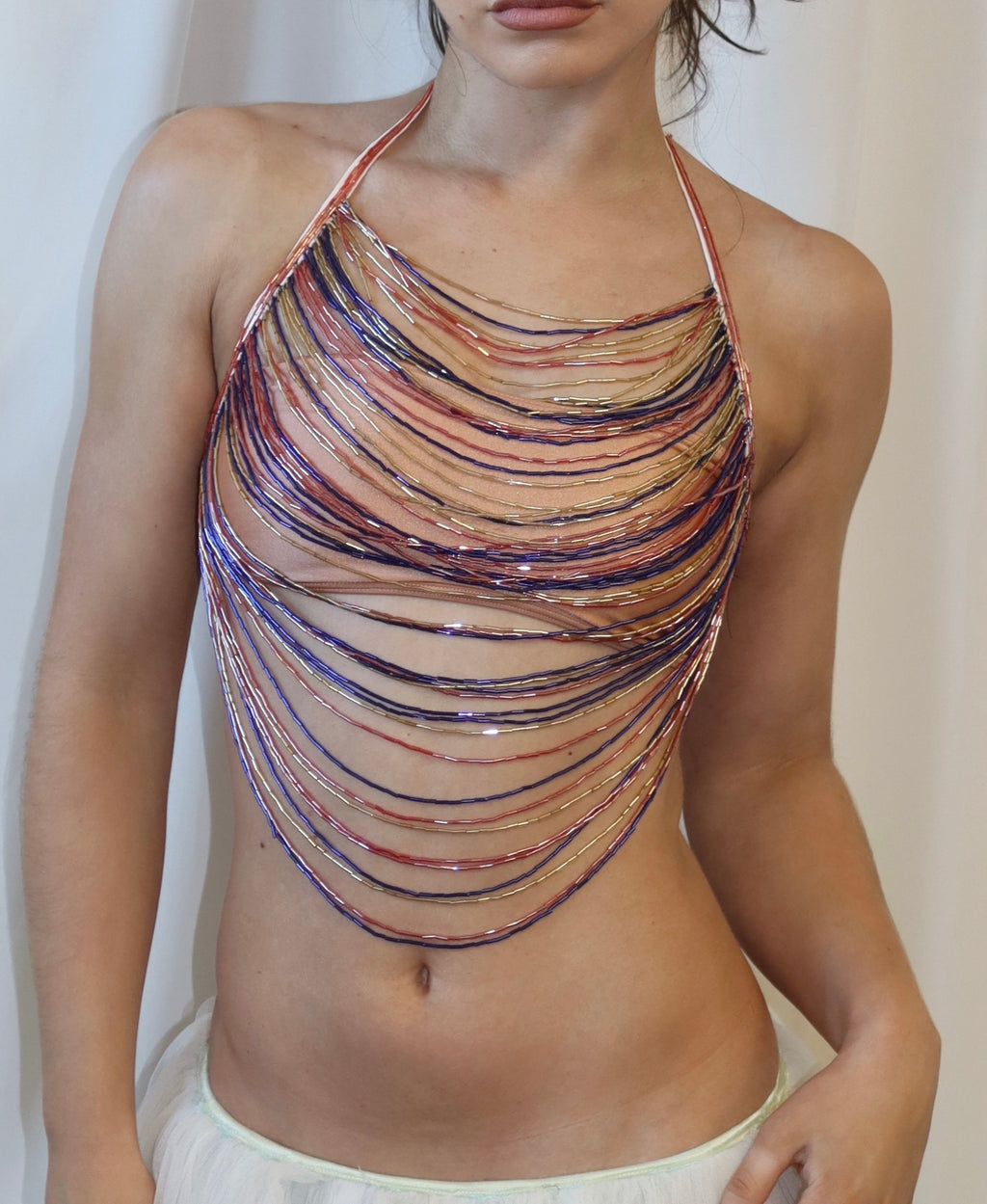 'Addison' Glass Beaded Top