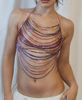 'Addison' Glass Beaded Top